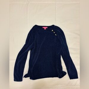 Lilly Pulitzer Pippin Low Tide Navy Blue Soft Chenille